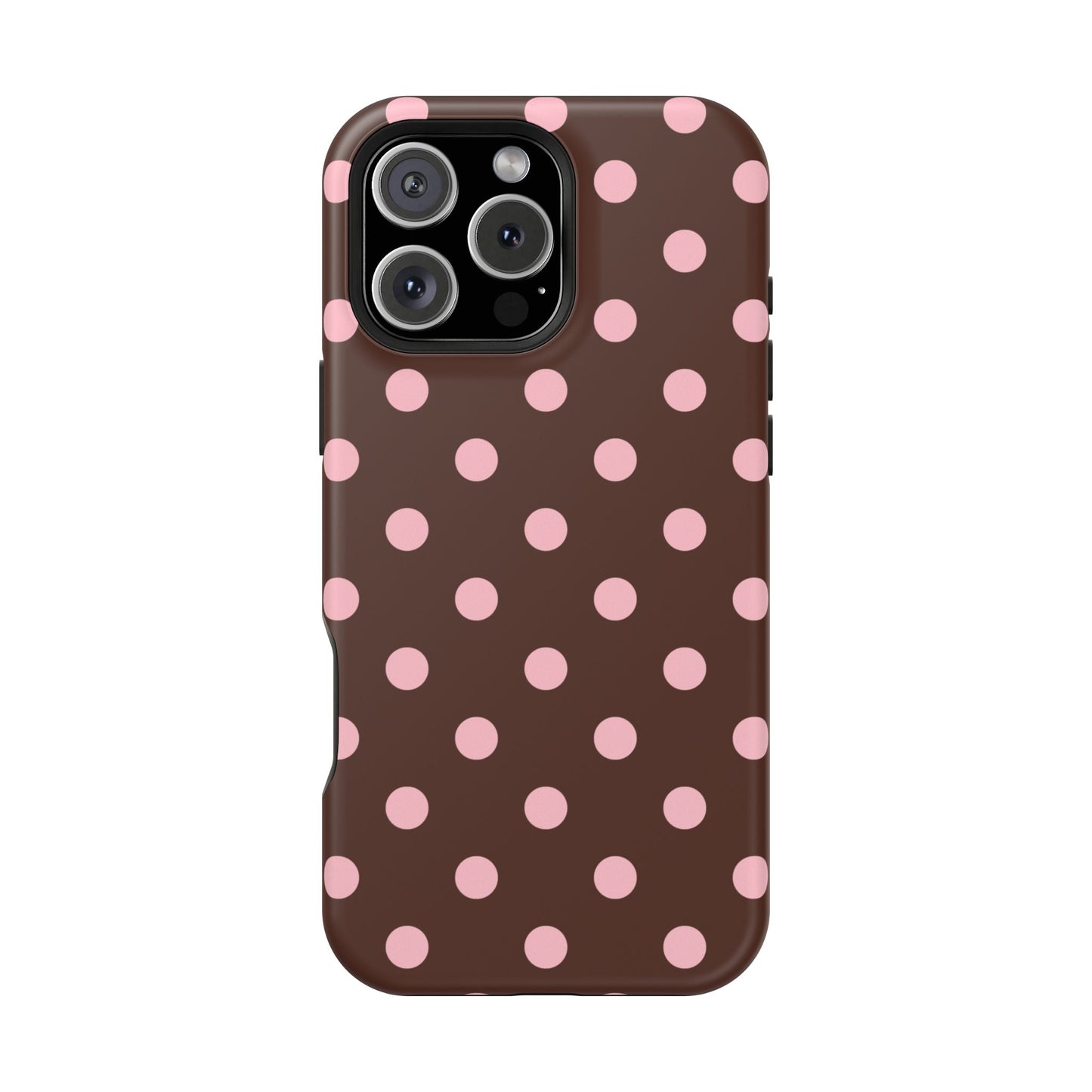 Pink Latte Polka Dots iPhone Case
