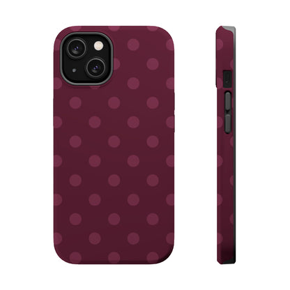 Plum Polka Dots iPhone Case