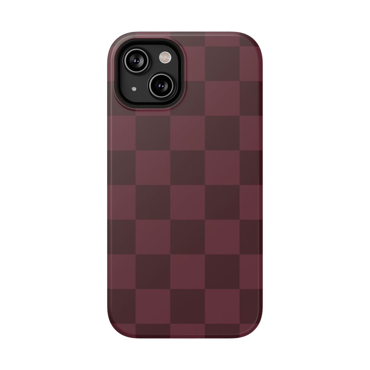 Burgundy Checkered iPhone Case