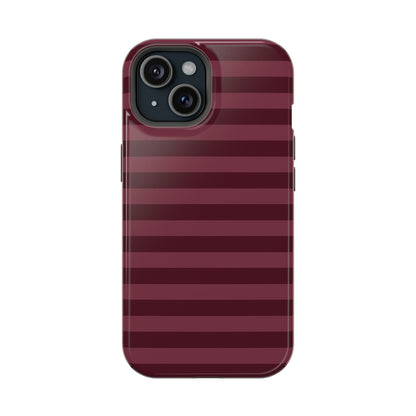 Burgundy Classic Striped iPhone Case