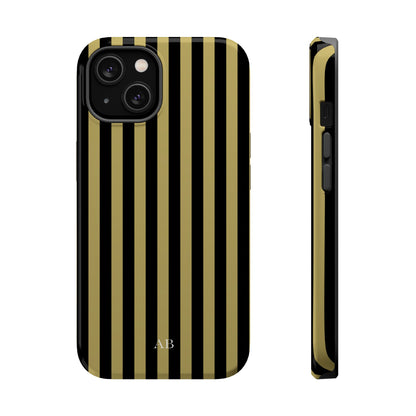 Custom Initials Wicked Stripes iPhone Case