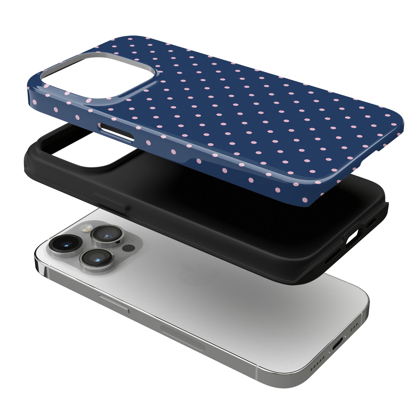 Periwinkle Mini Polka Dots iPhone Case