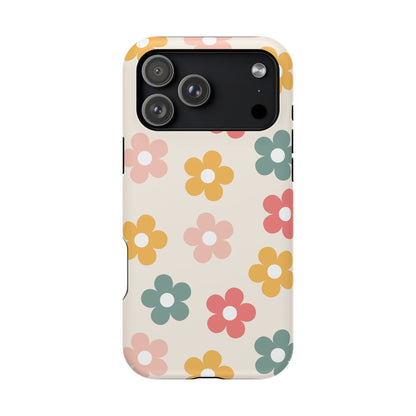 Boho Retro Flowers iPhone Case