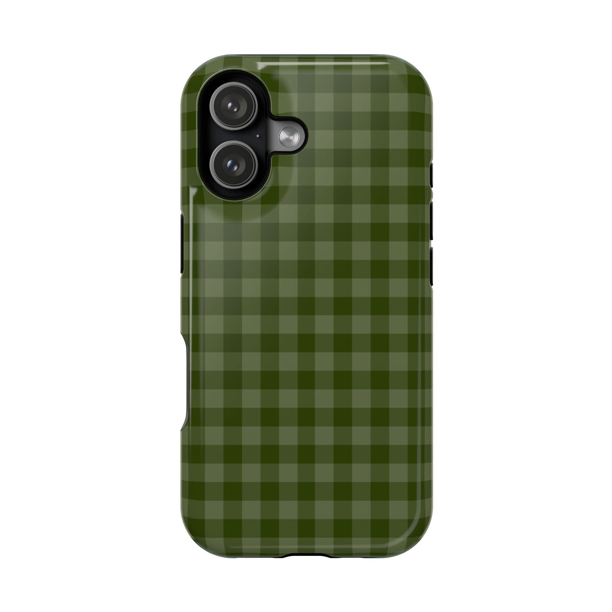 Green Gingham iPhone Case