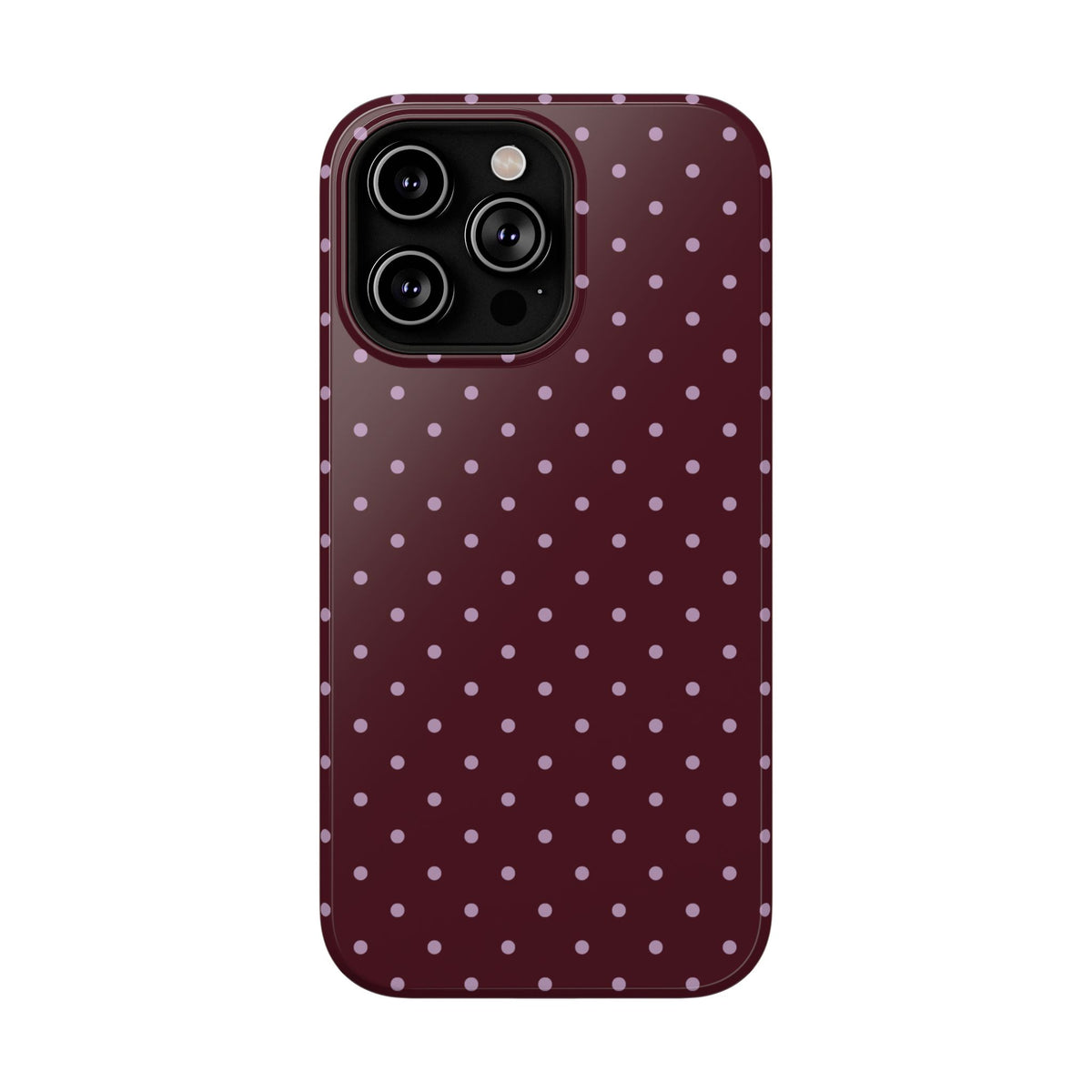 Burgundy & Violet Mini Dots iPhone Case
