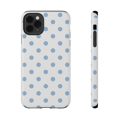 Blue Clouds Polka Dots iPhone Case