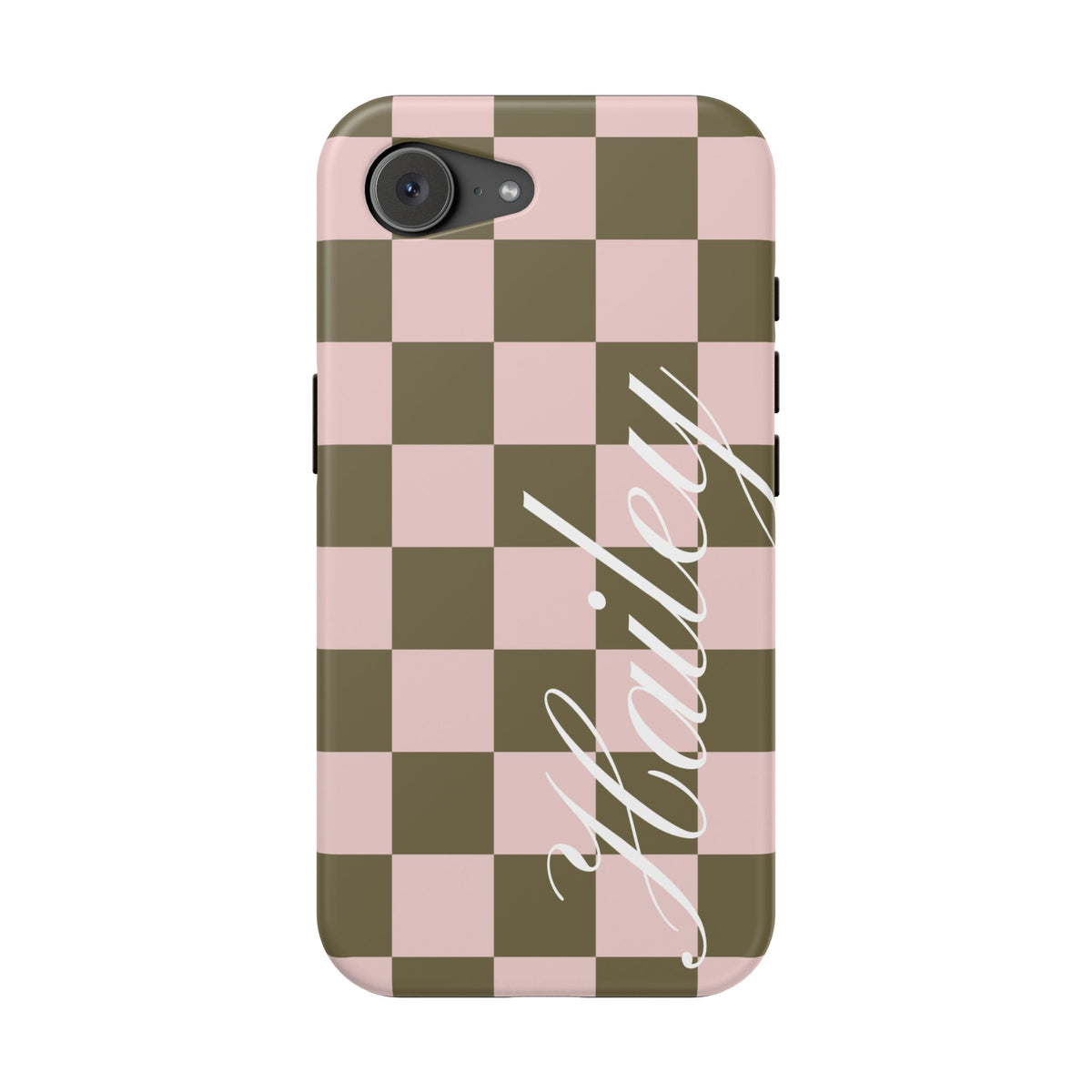 Custom Pistachio Checkered iPhone Case