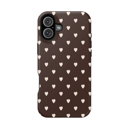 Mocha Hearts iPhone Case