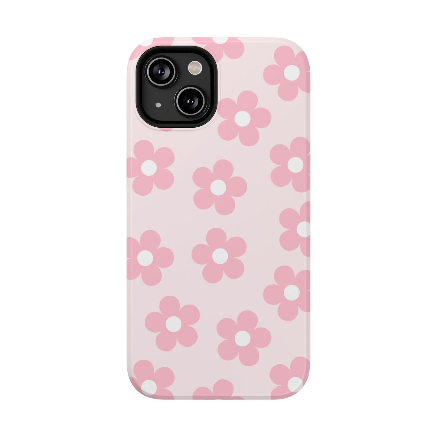Light Pink Retro Flowers iPhone Case