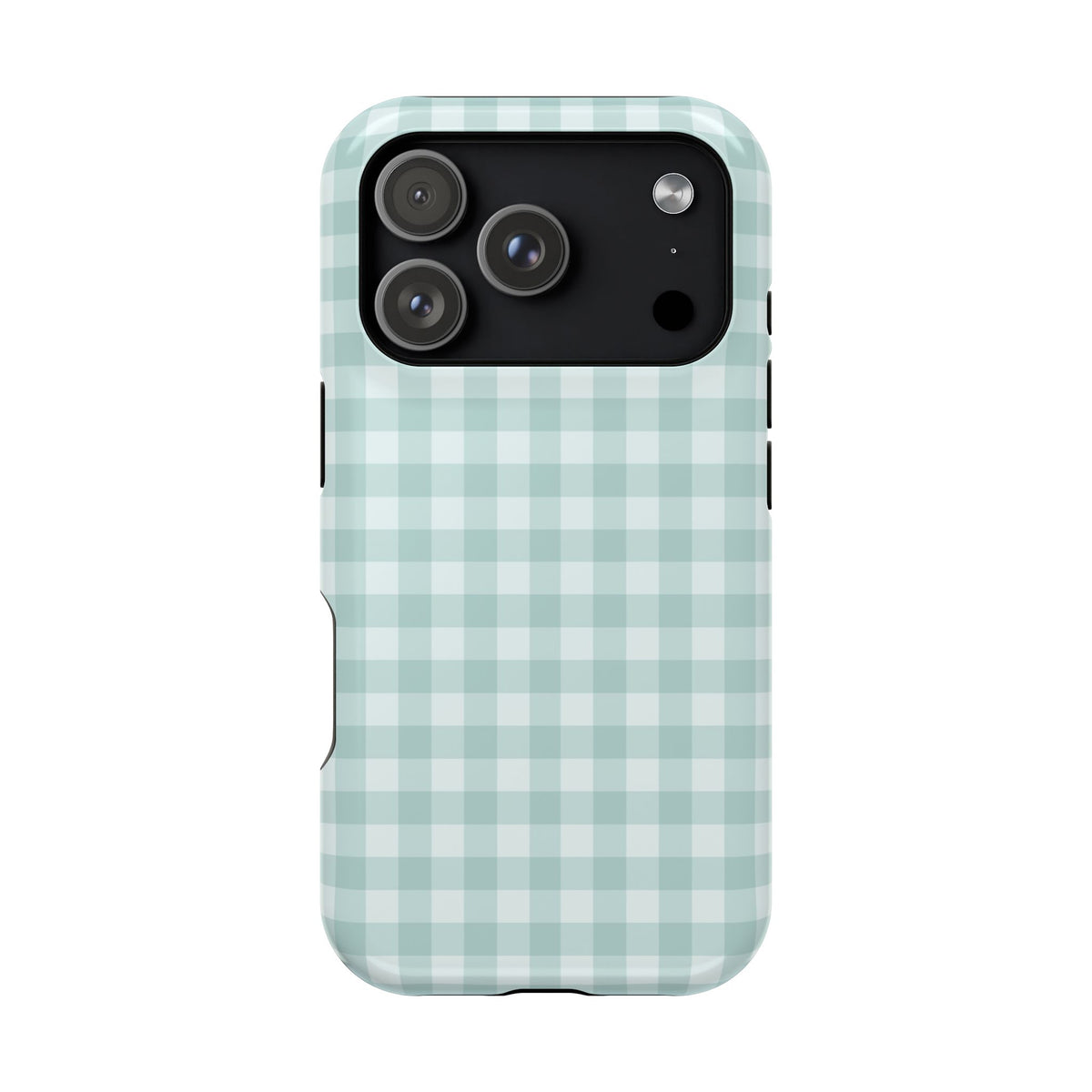 Teal Mini Gingham iPhone Case