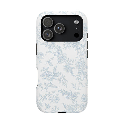 French Blue Toile iPhone Case