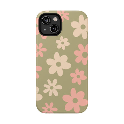 Green Flower Power iPhone Case