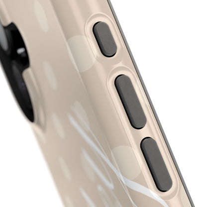 Custom Beige Polka Dots iPhone Case