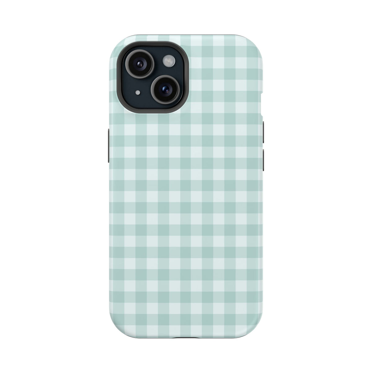 Teal Mini Gingham iPhone Case