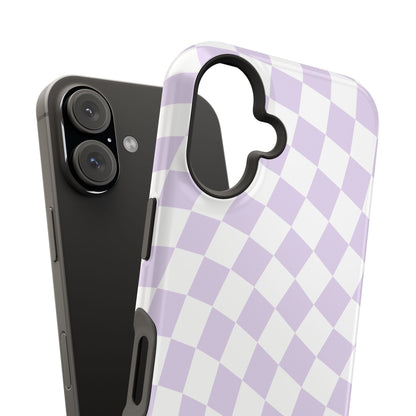 Purple Wavy Checkered iPhone Case