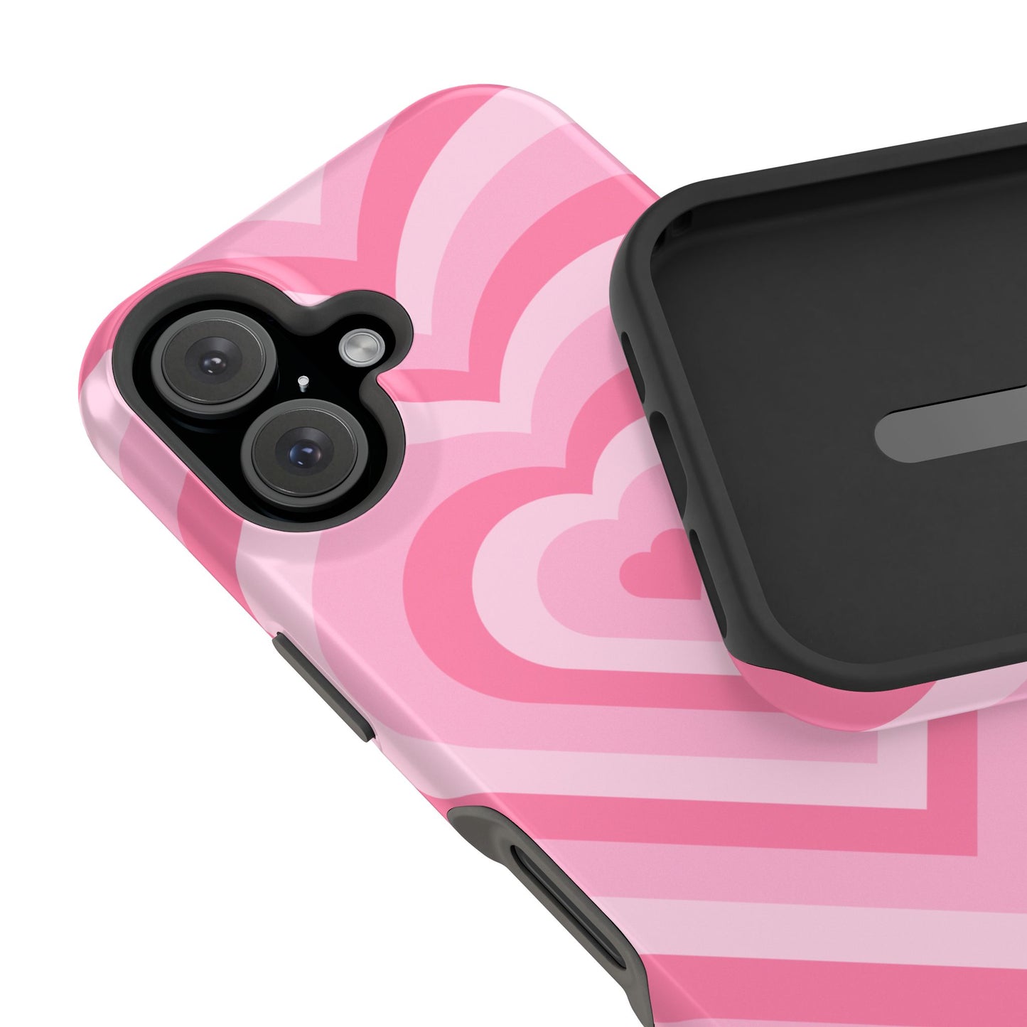 Pink Glowing Hearts iPhone Case