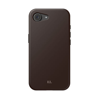 Custom Initials Mocha iPhone Case