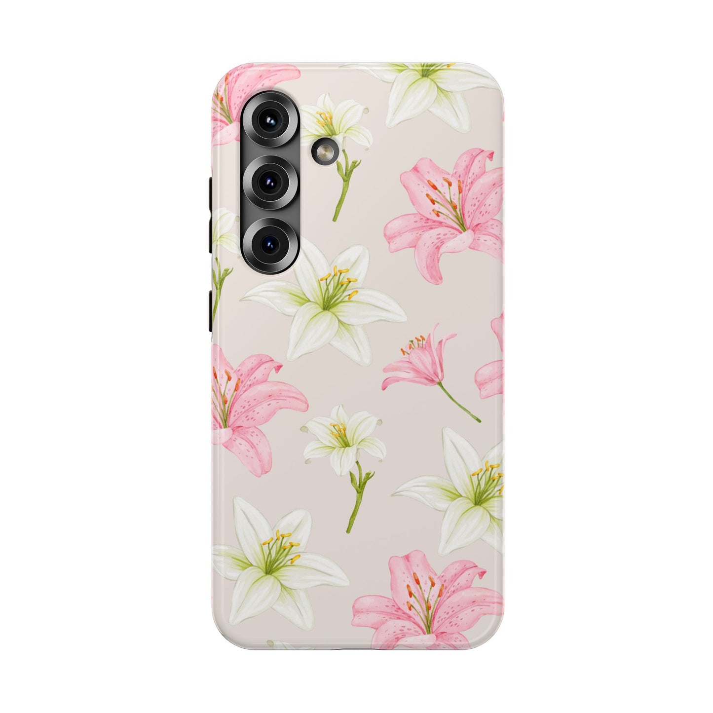 Beige Tiger Lily Samsung Case