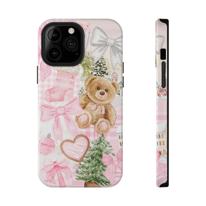 Pink Christmas Collage iPhone Case