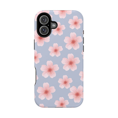 Blue Cherry Blossoms iPhone Case