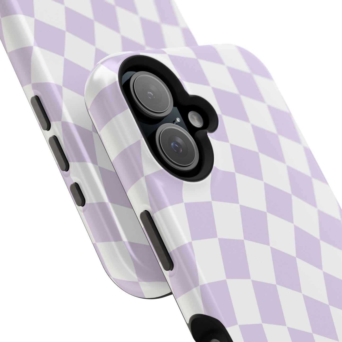 Purple Wavy Checkered iPhone Case