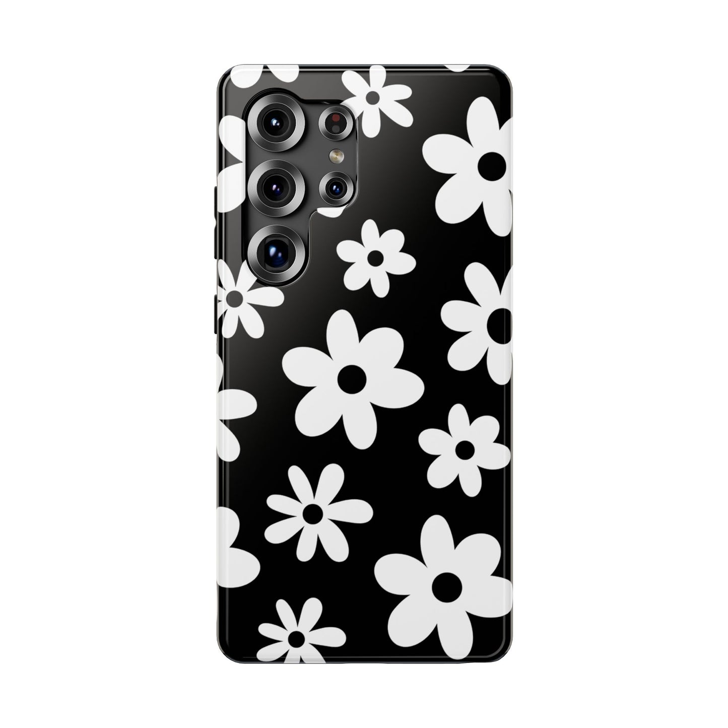 Black Flower Power Samsung Case