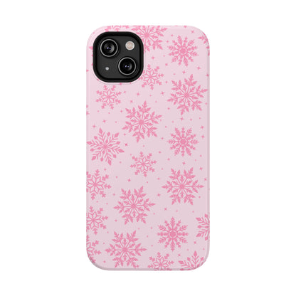 Pink Snowflakes iPhone Case