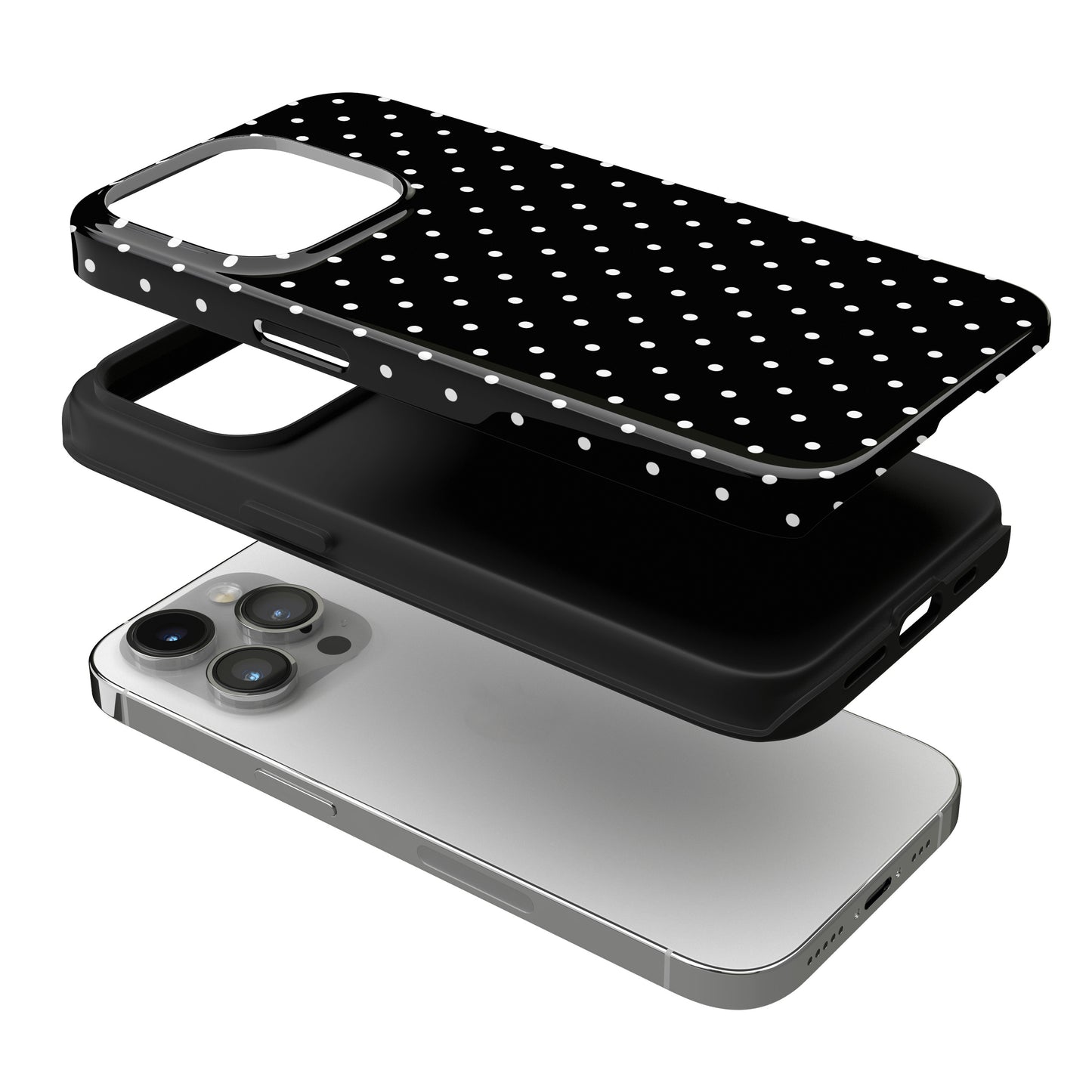 Black Mini Polka Dots iPhone Case