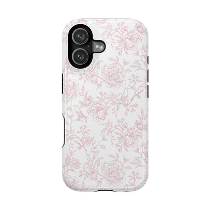 French Rosy Toile iPhone Case