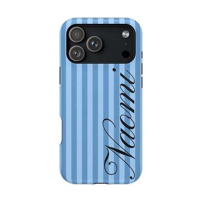 Personalized Seaside Stripes iPhone Case