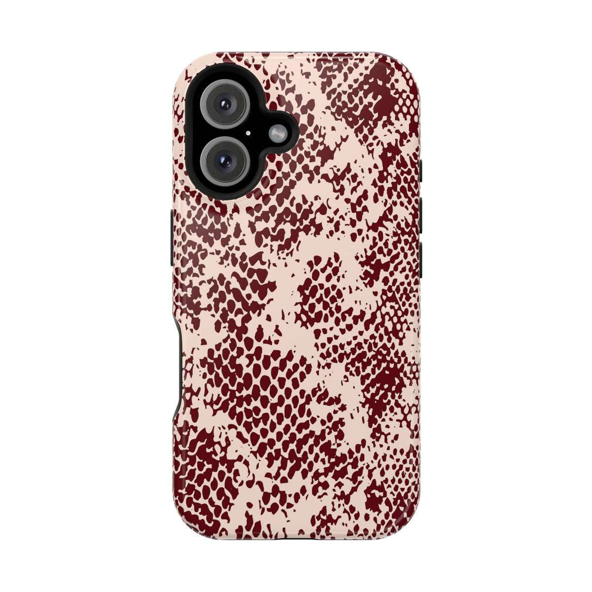 Burgundy Snake iPhone Case