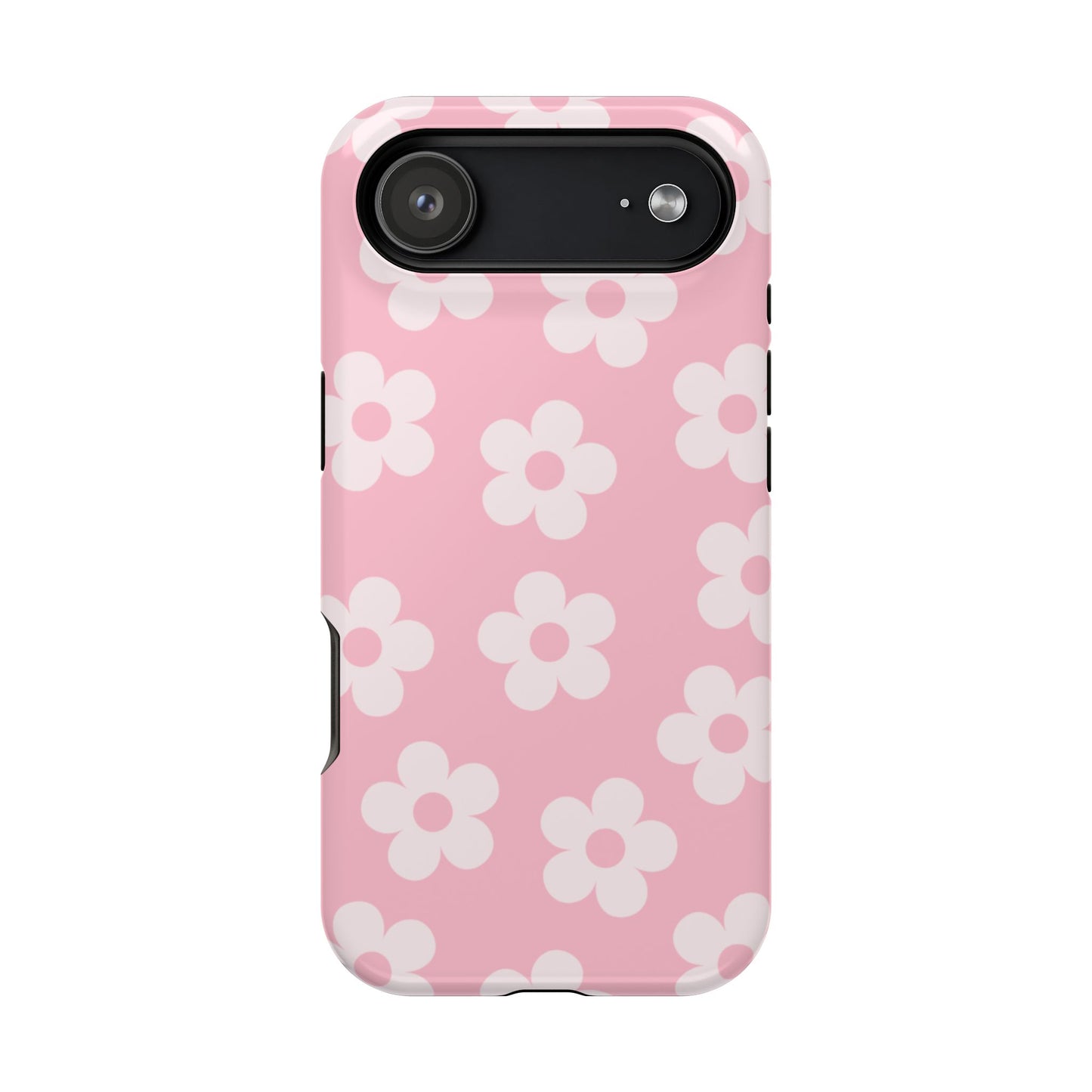 Pink Retro Flowers iPhone Case