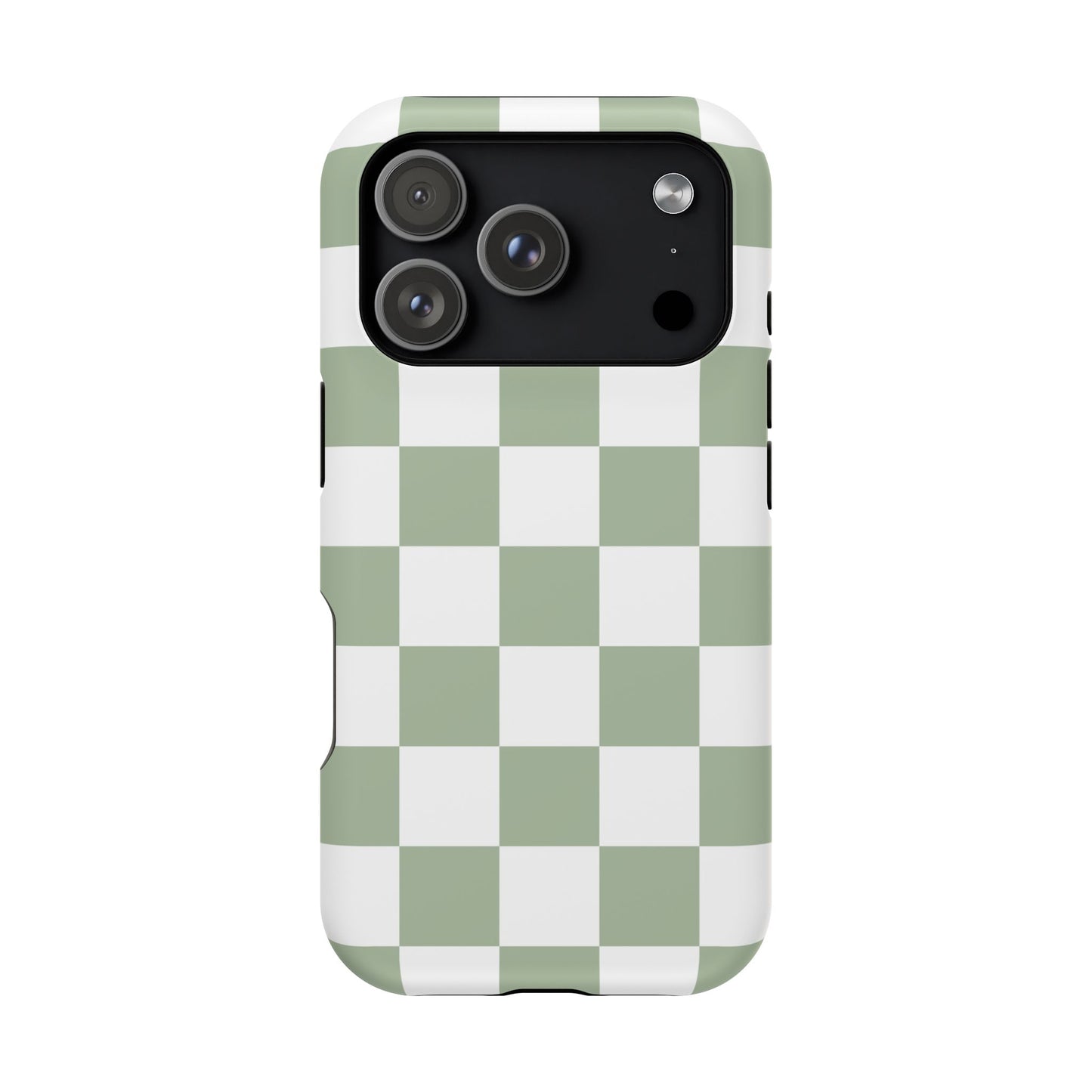 Sage Green Checkered iPhone Case
