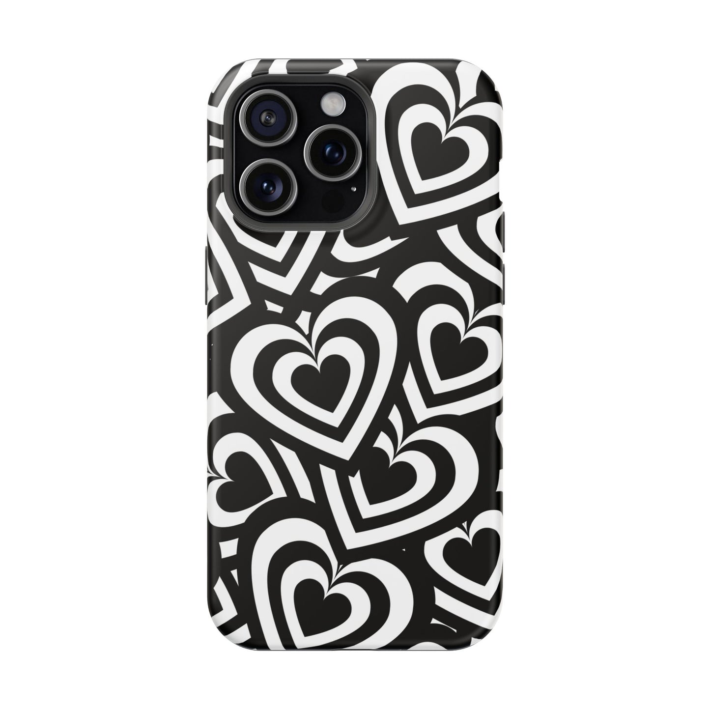 Black & White Hearts iPhone Case