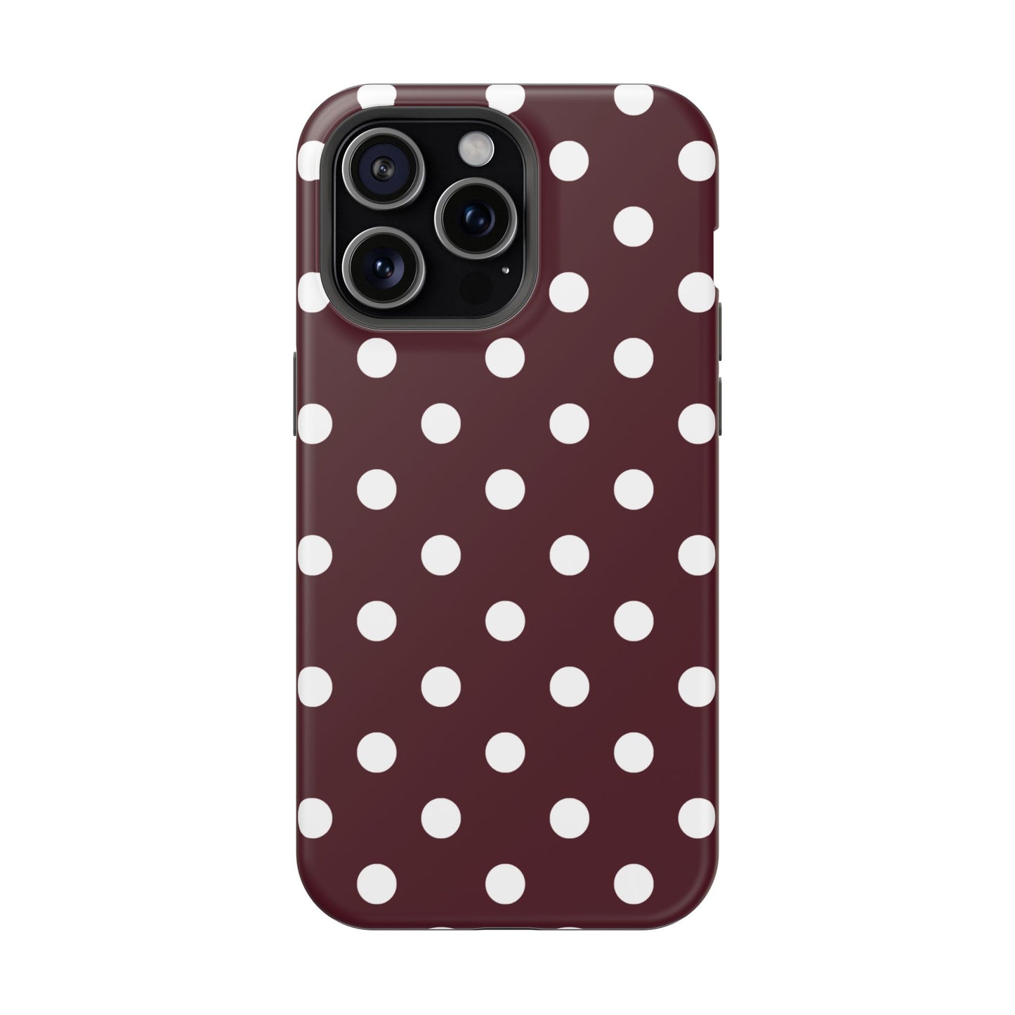 Burgundy Polka Dots iPhone Case