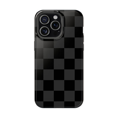 Black Checkered iPhone Case