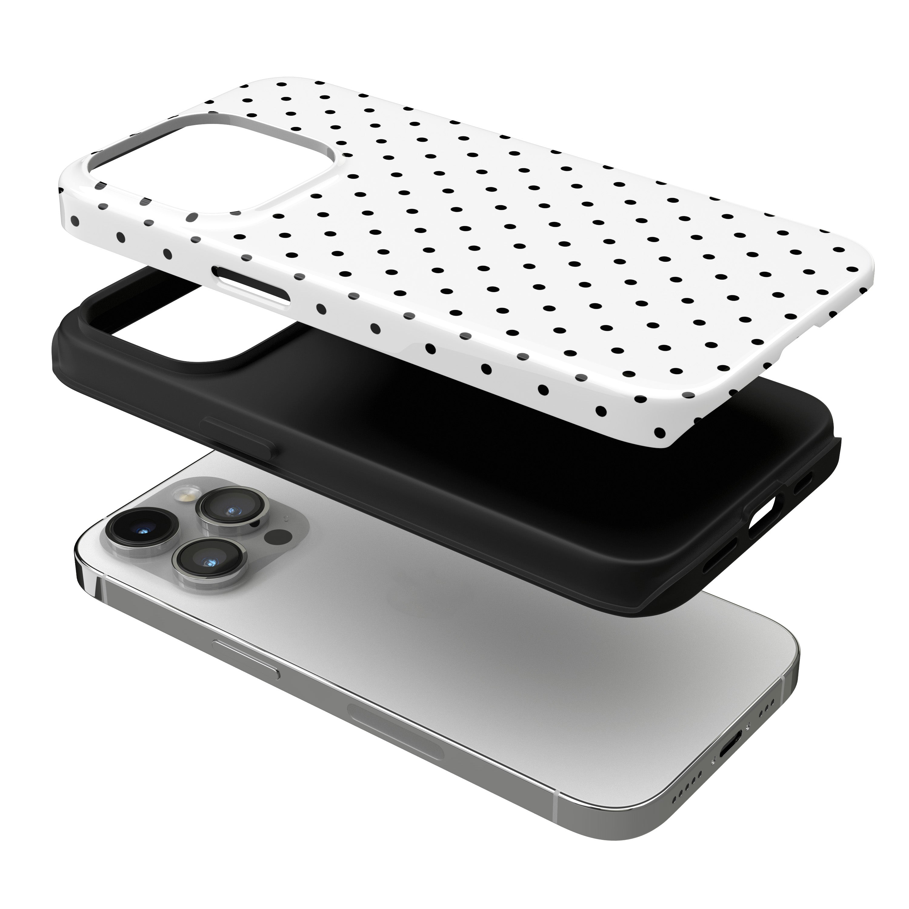 White Mini Polka Dots iPhone Case