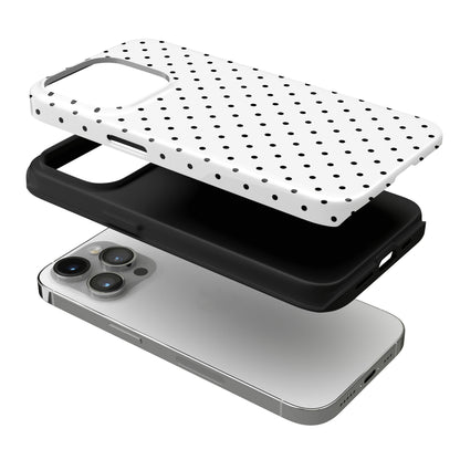 White Mini Polka Dots iPhone Case