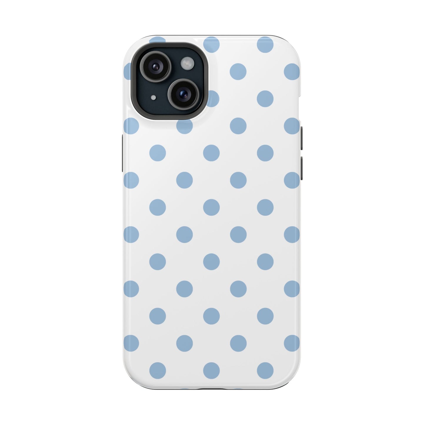 Blue Clouds Polka Dots iPhone Case