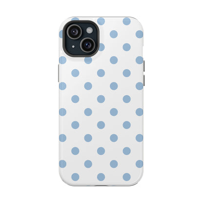 Blue Clouds Polka Dots iPhone Case