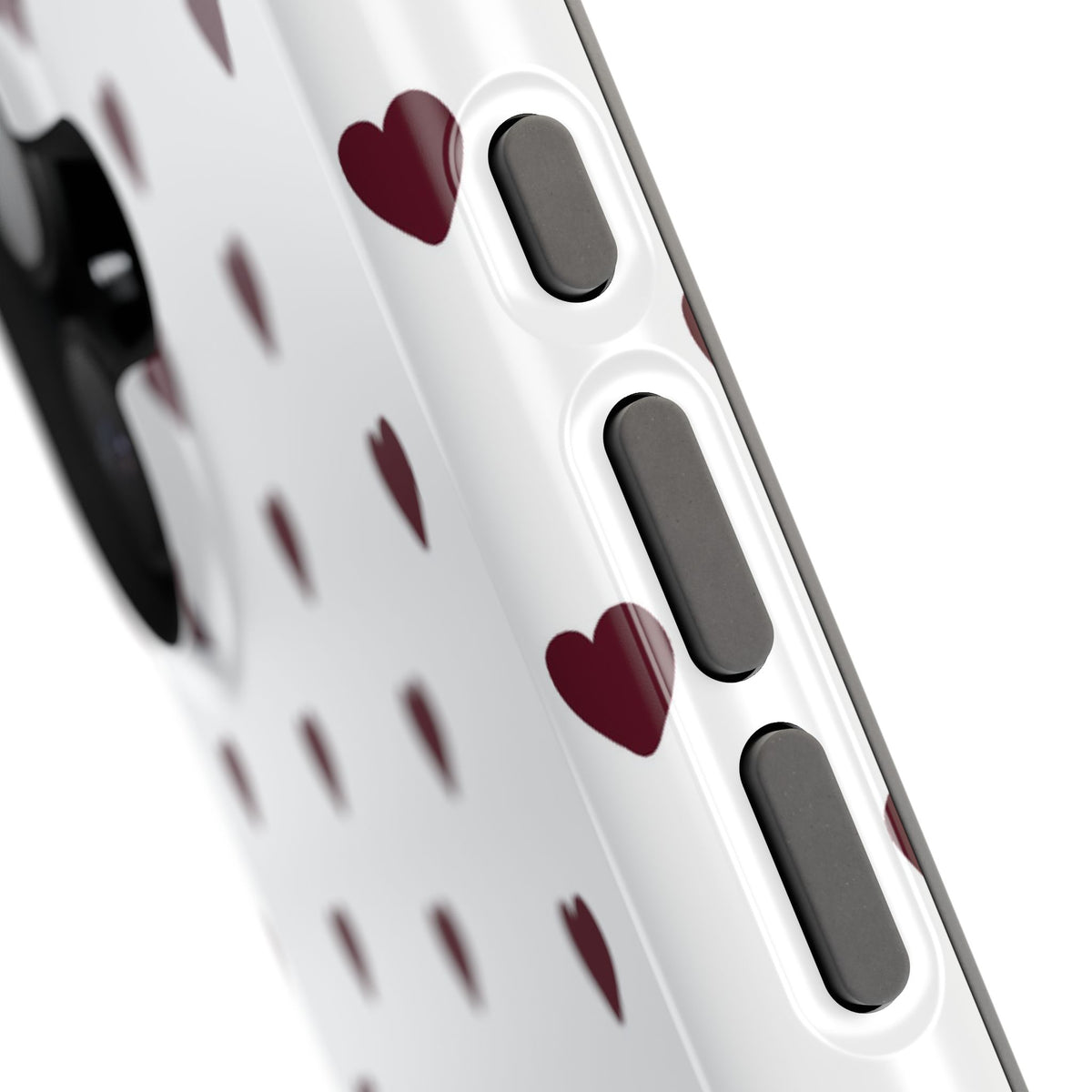 Burgundy Little Hearts iPhone Case