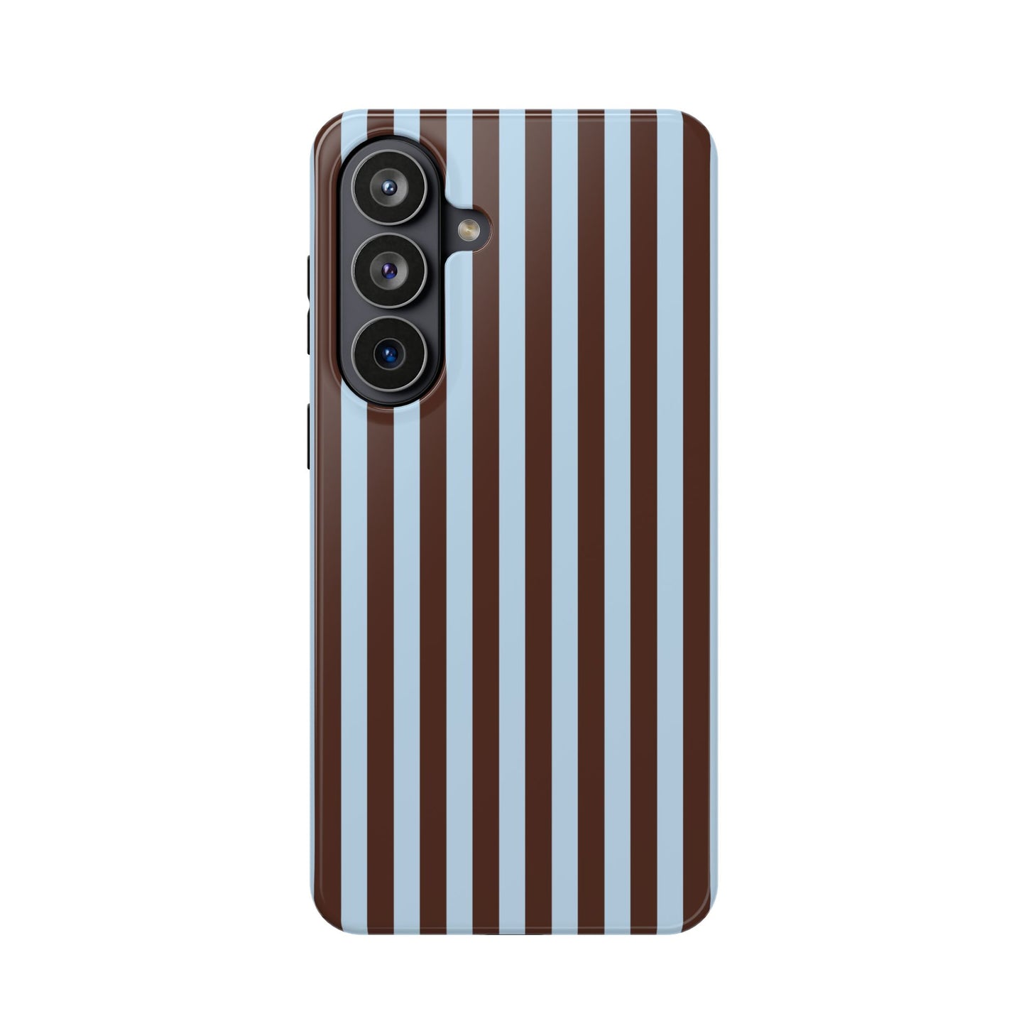 Blue Latte Stripes Samsung Case