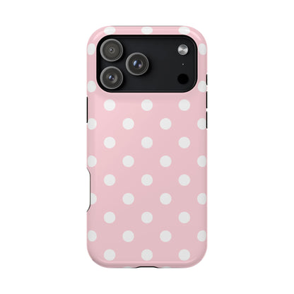 Pink Candy Polka Dots iPhone Case