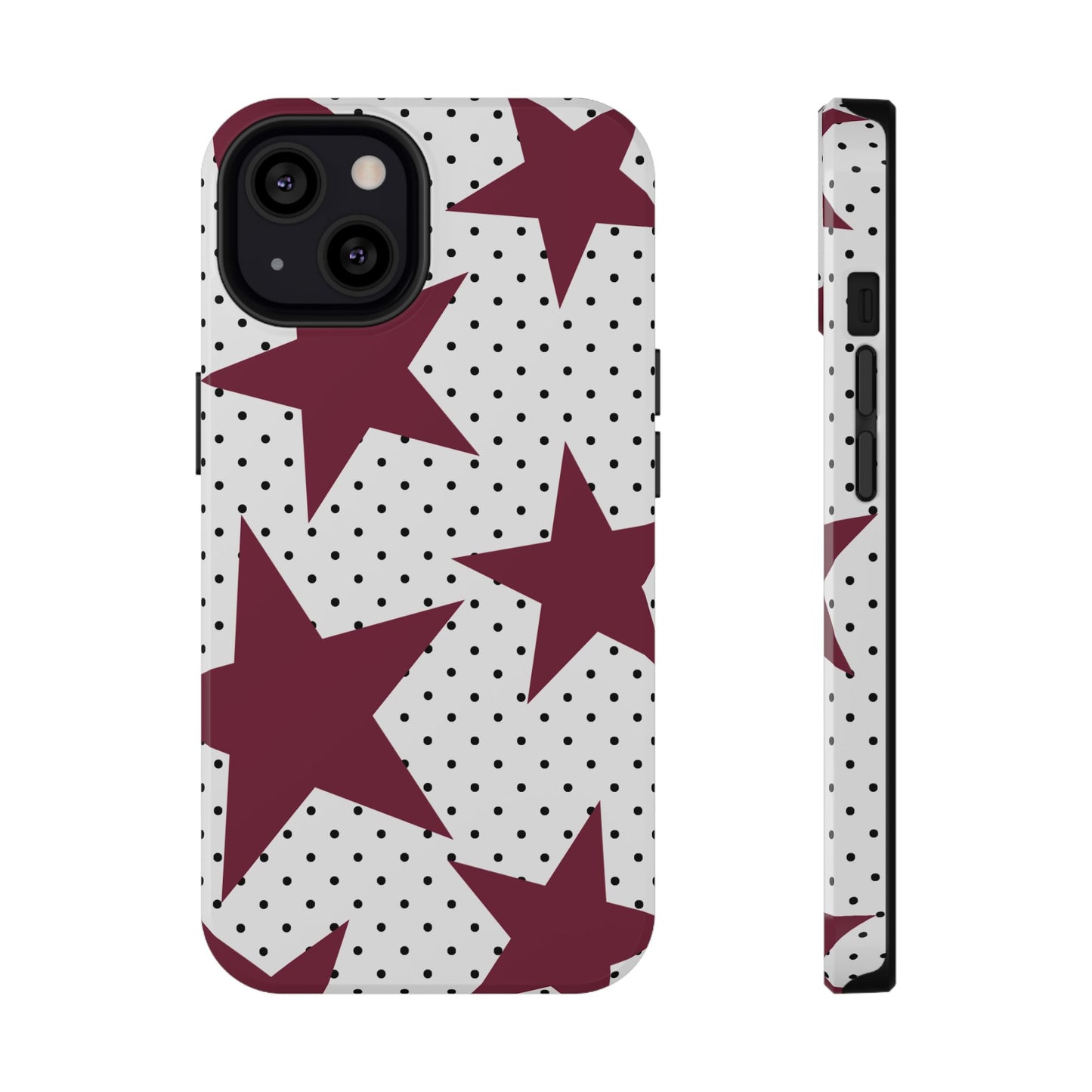 Burgundy Star iPhone Case