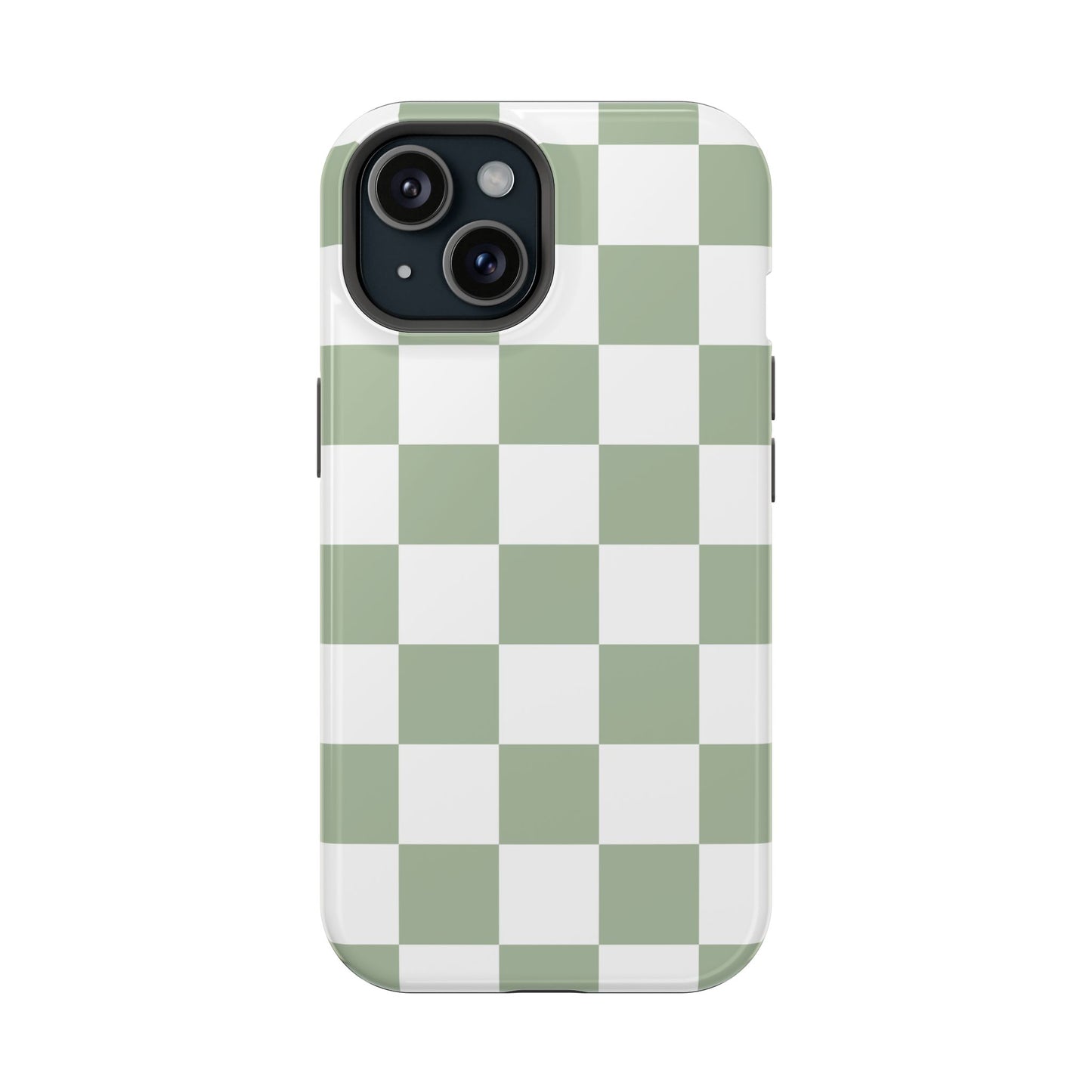 Sage Green Checkered iPhone Case