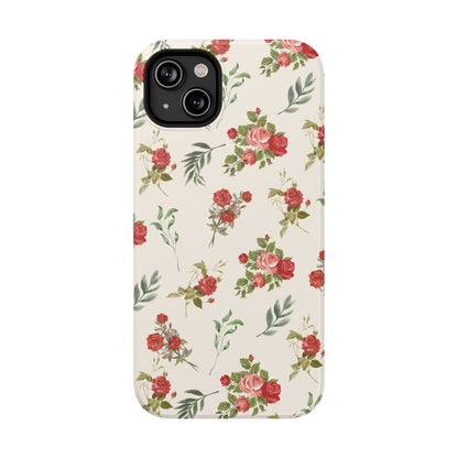 Red Vintage Roses iPhone Case