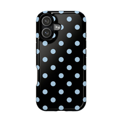 Blue Velvet Polka Dots iPhone Case