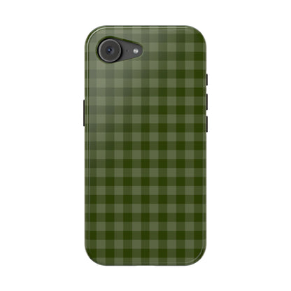 Green Gingham iPhone Case
