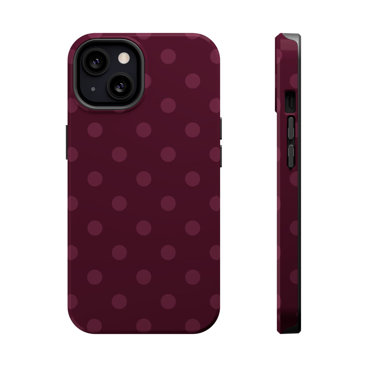 Plum Polka Dots iPhone Case