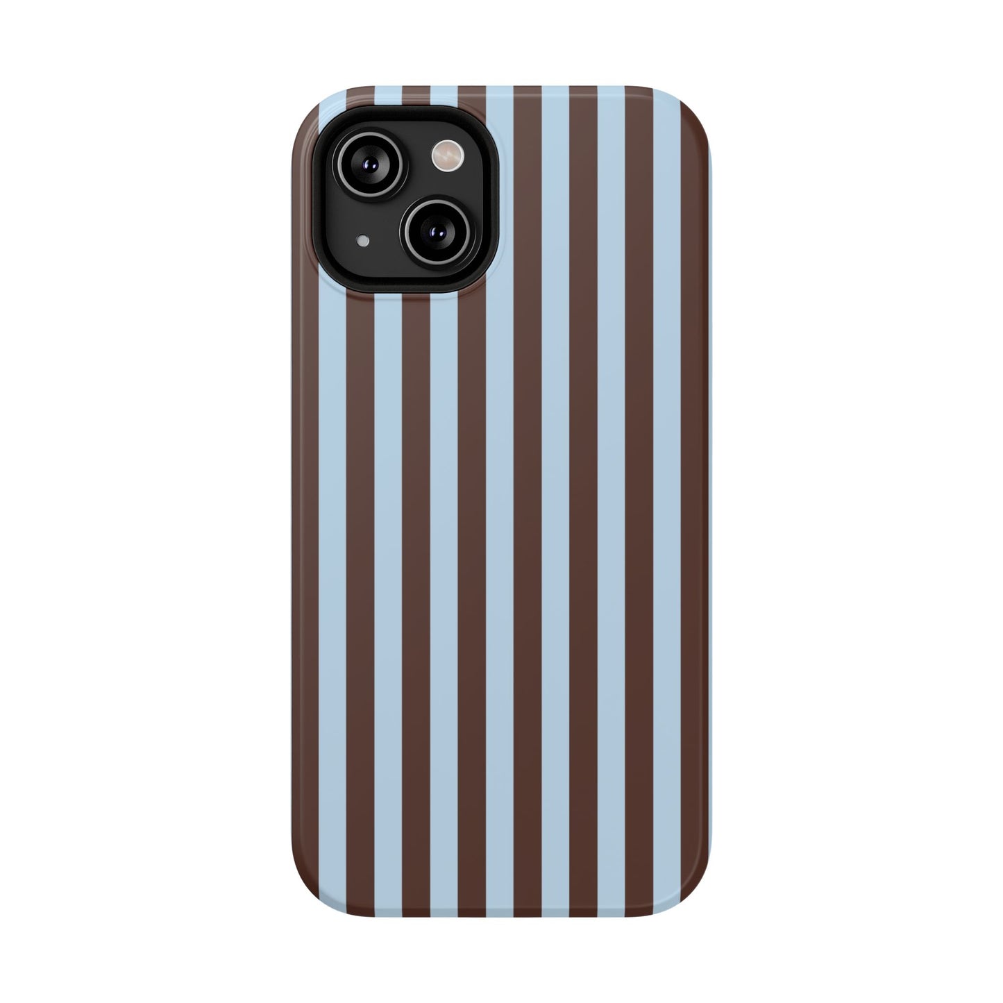 Blue Latte Stripes iPhone Case